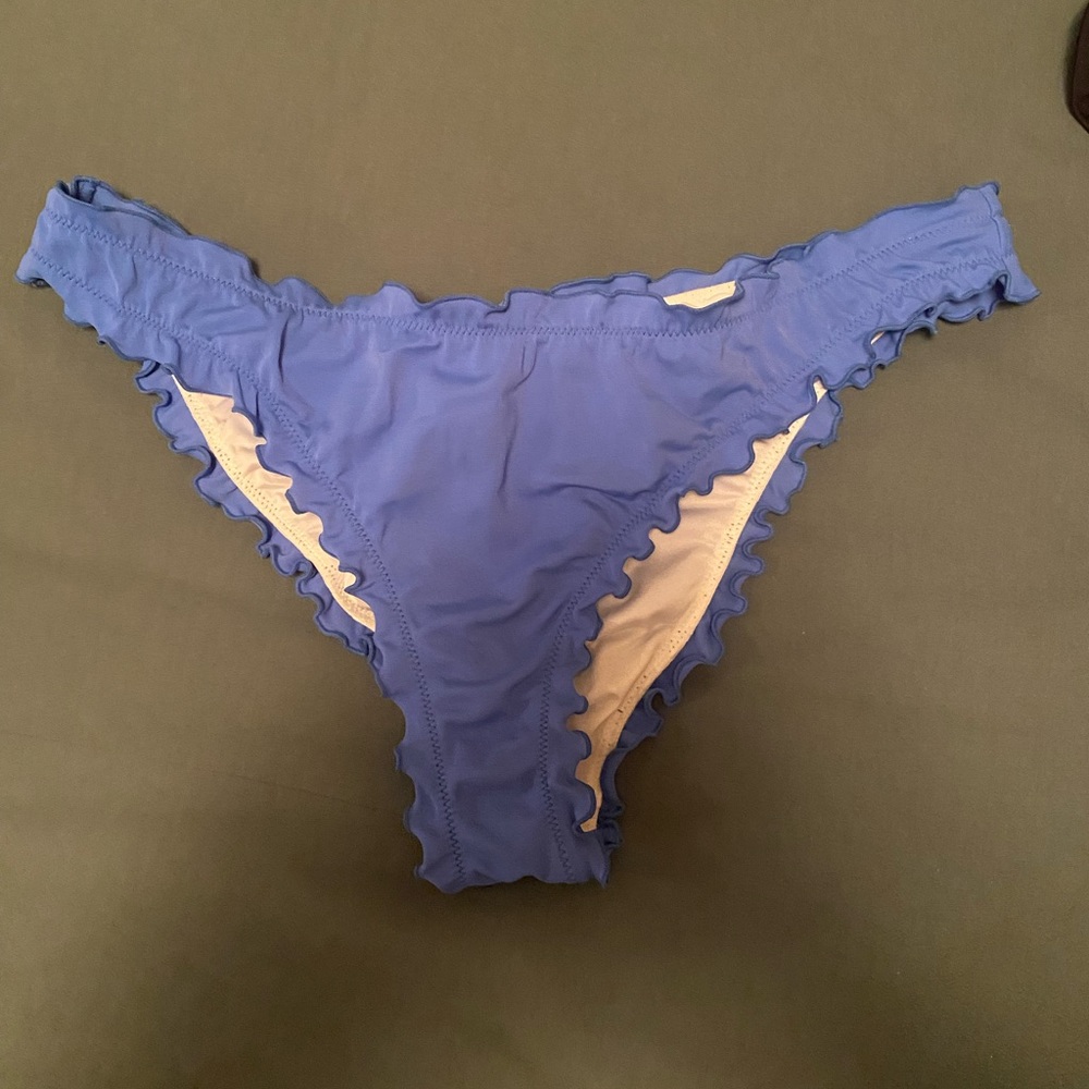 Light Blue Ruffle Bikini Bottoms